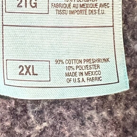 Vintage 90s Blue Sweatshirt with Embossed Lizard Size 2XL Southwestern Unisex - Picture 8 of 9